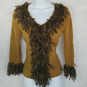 Ruby Rd sweater with fringe